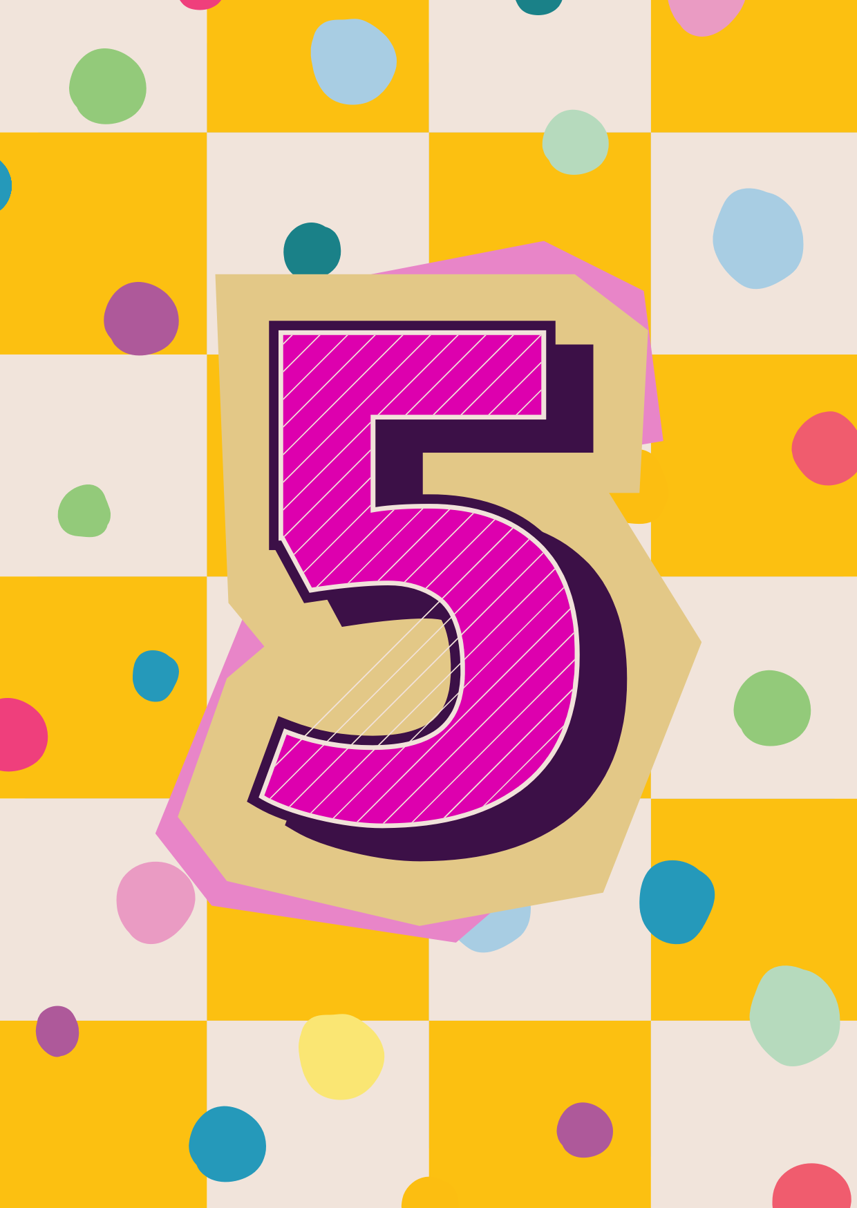 Cijferkaart - meisje 5