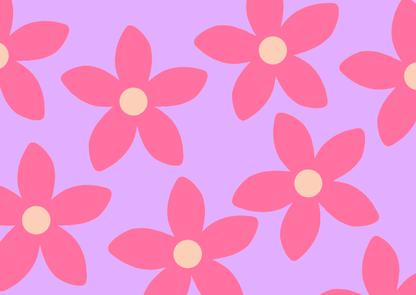 Wenskaart lila flowers