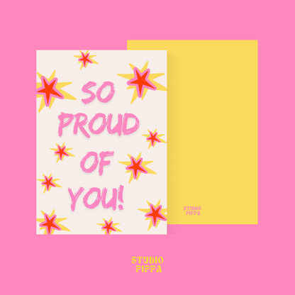 Wenskaart So Proud of You!