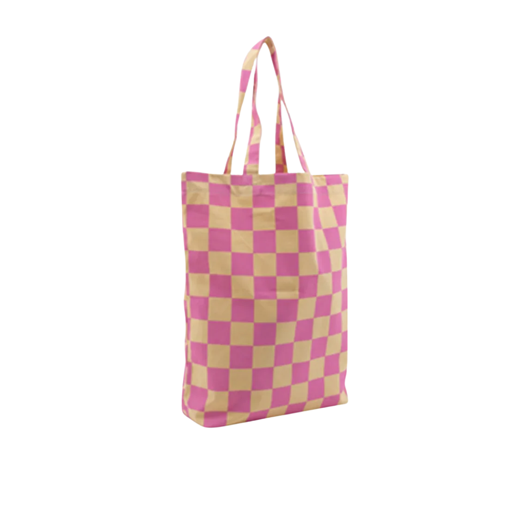 Katoenen tas · roze blokjes