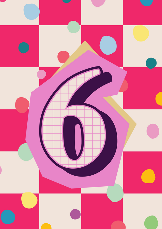 Cijferkaart - meisje 6