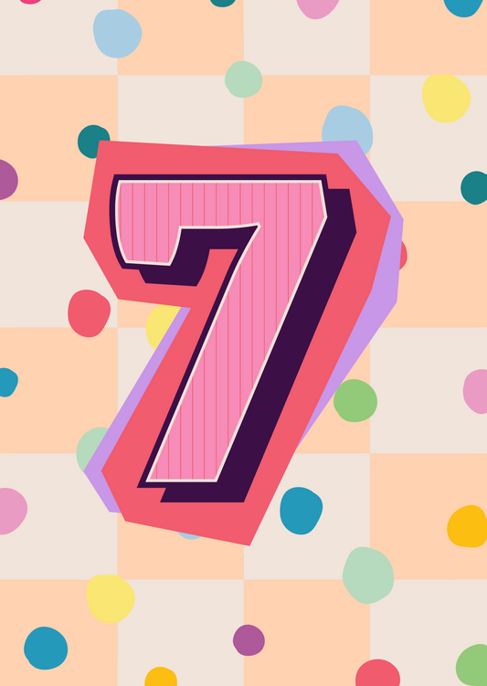 Cijferkaart - meisje 7