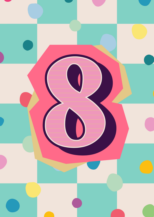 Cijferkaart - meisje 8