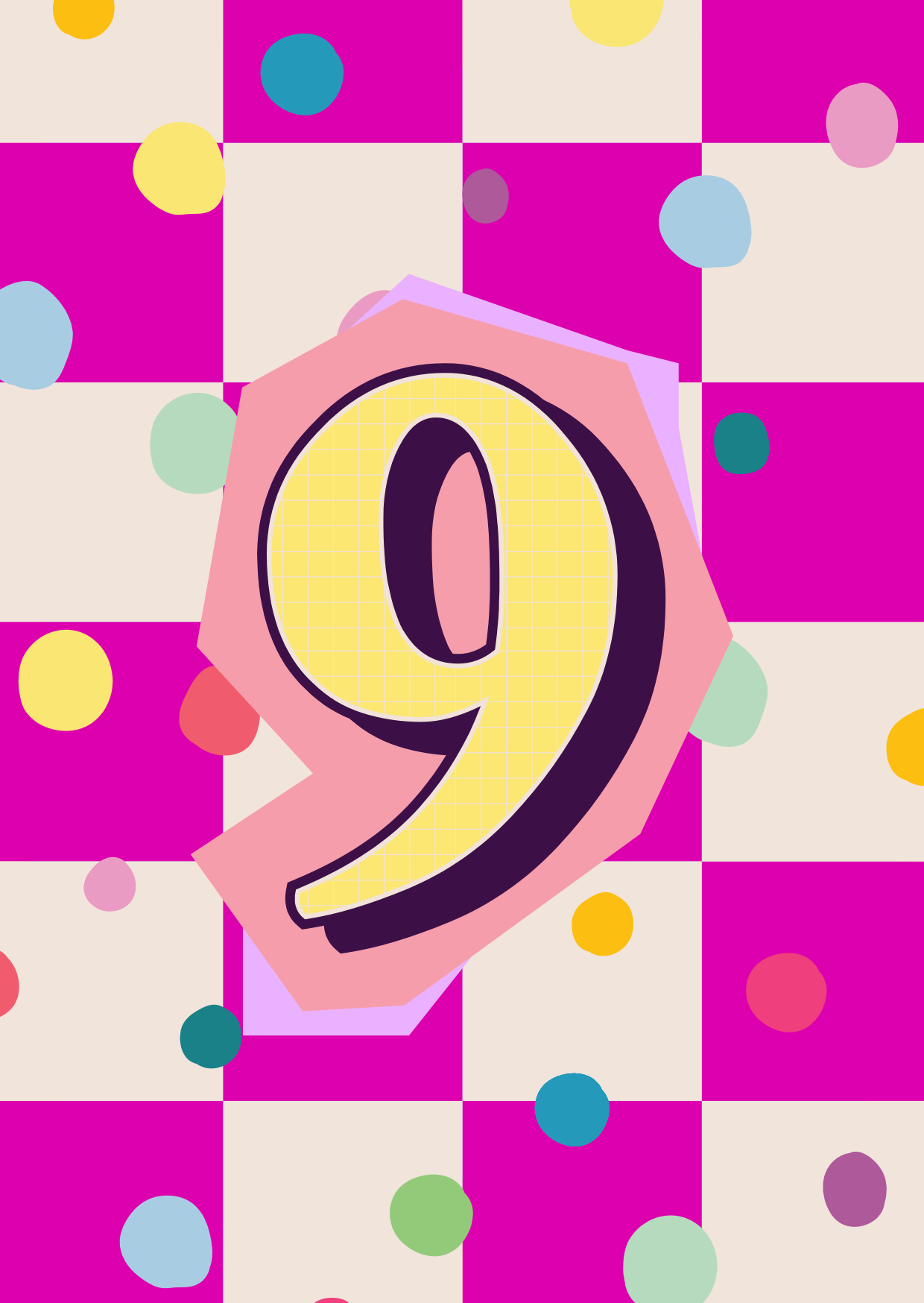 Cijferkaart - meisje 9