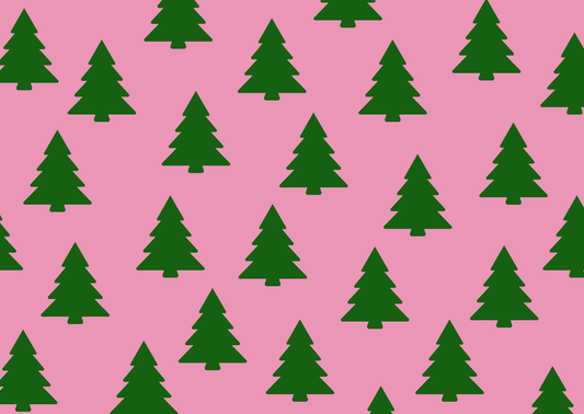 Wenskaart kerstbomen