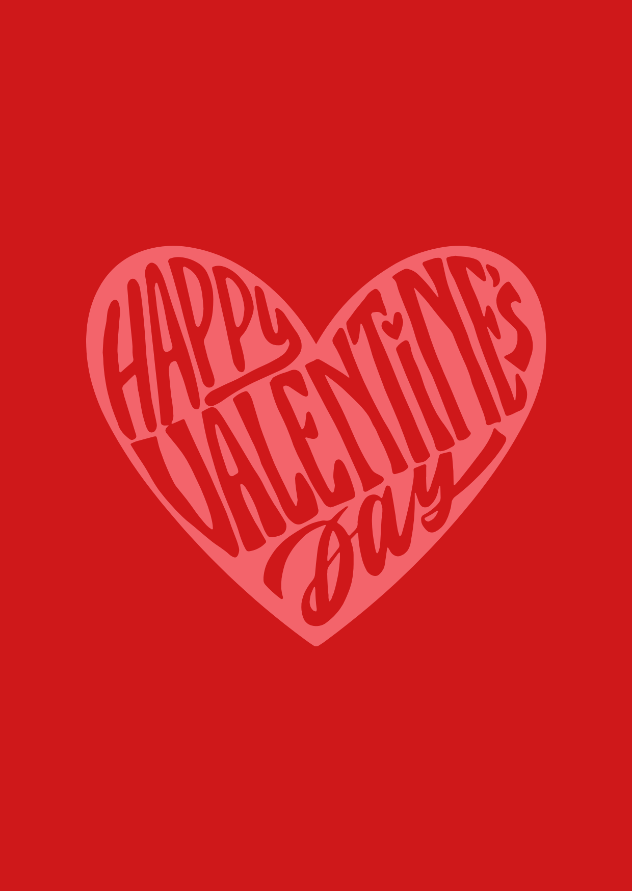 Wenskaart Happy Valentine