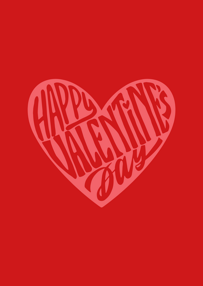 Wenskaart Happy Valentine