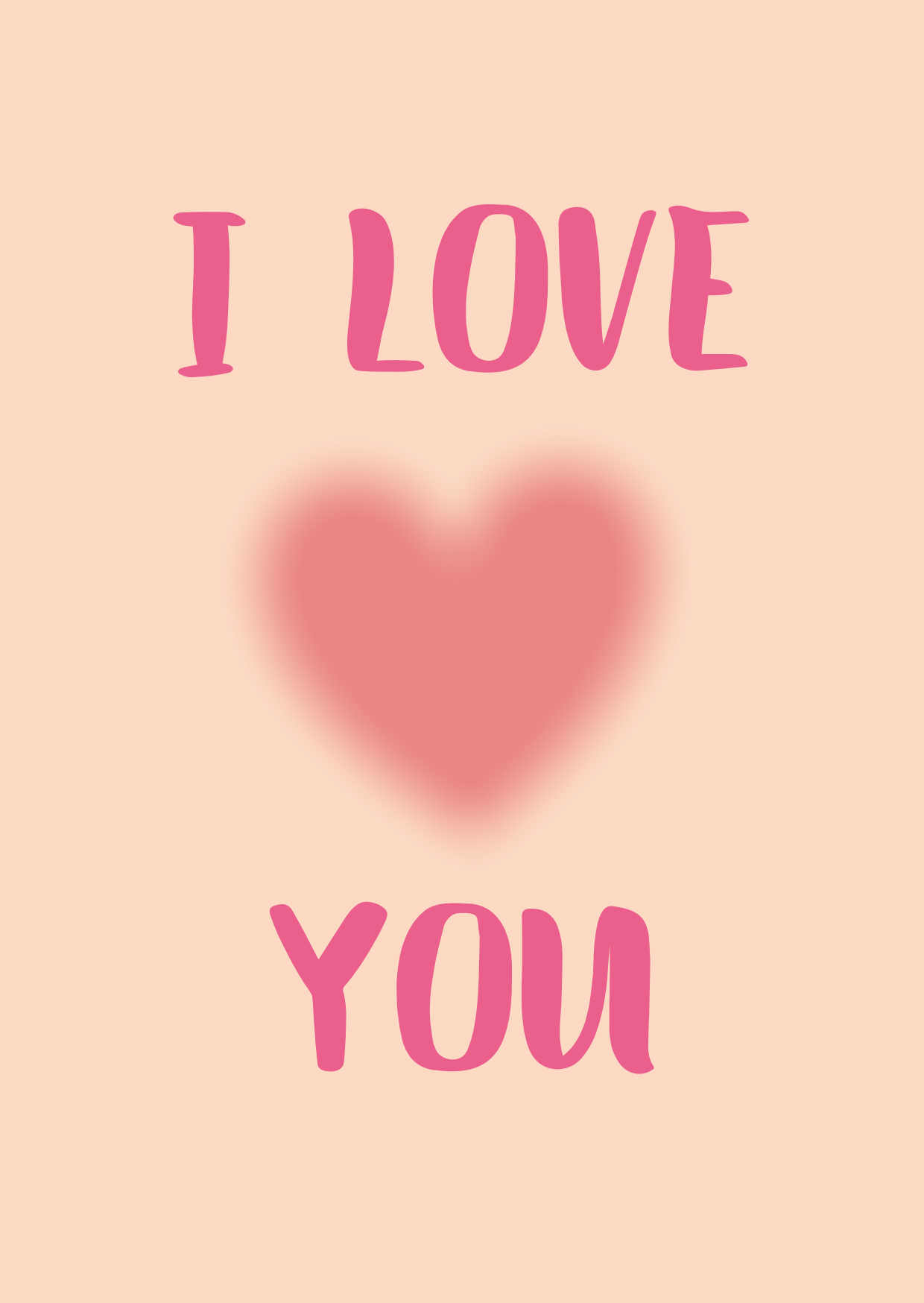 Wenskaart I love you