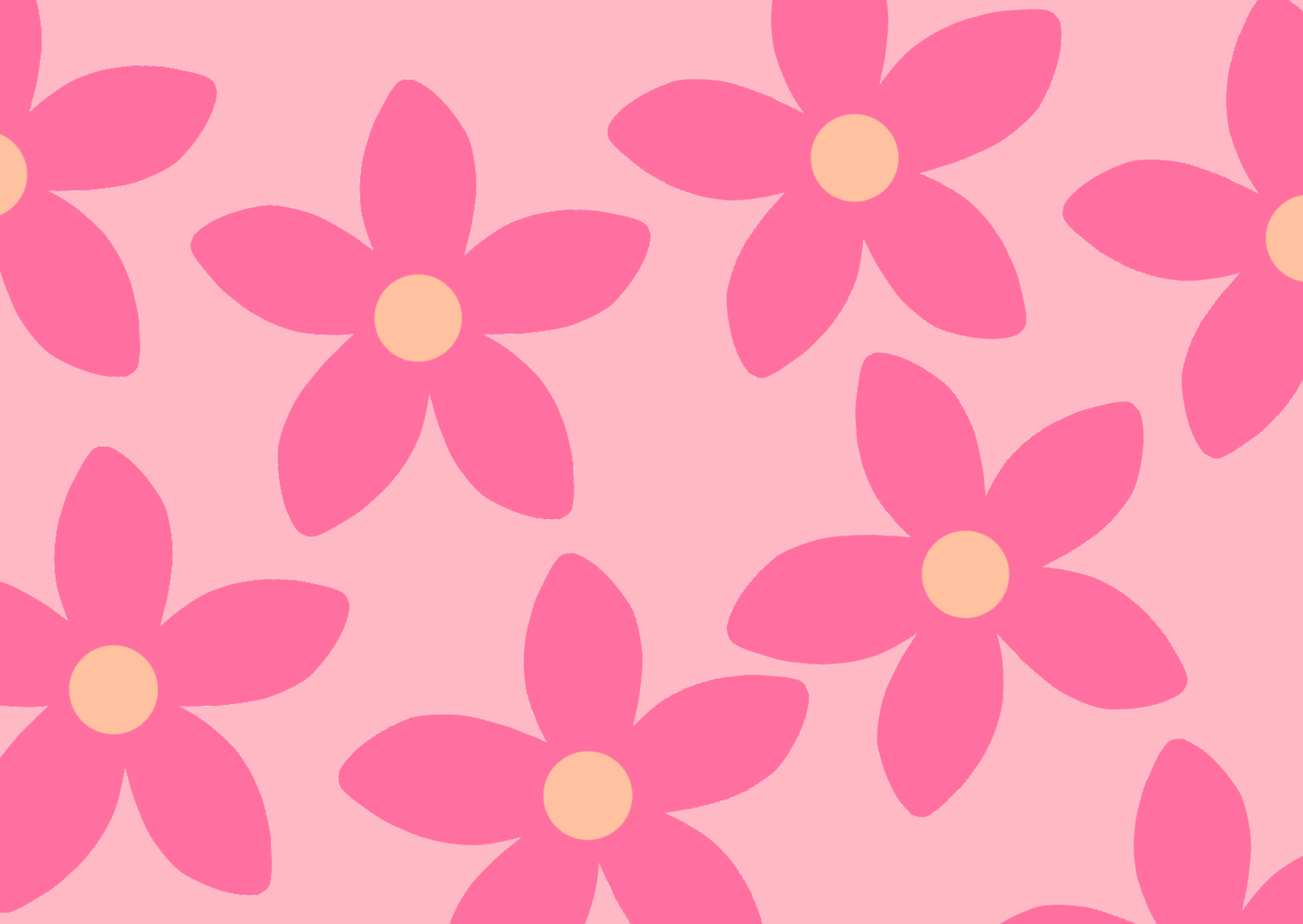 Wenskaart flower roze