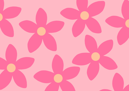 Wenskaart flower roze