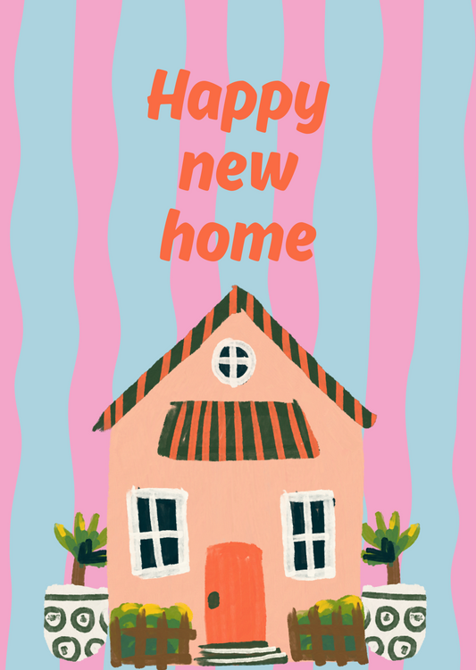 Wenskaart Happy new Home