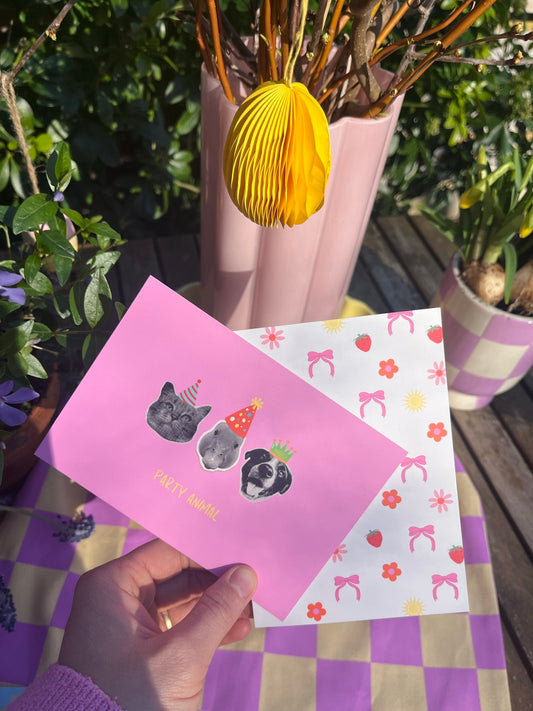 Wenskaart Party Animal