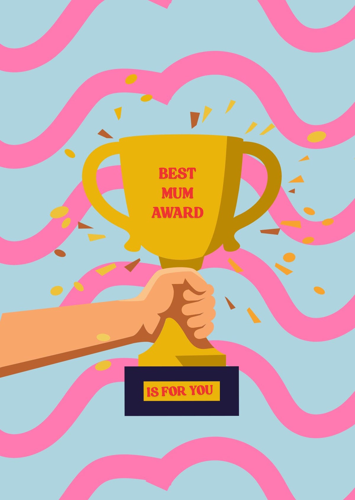 Wenskaart Best mum award
