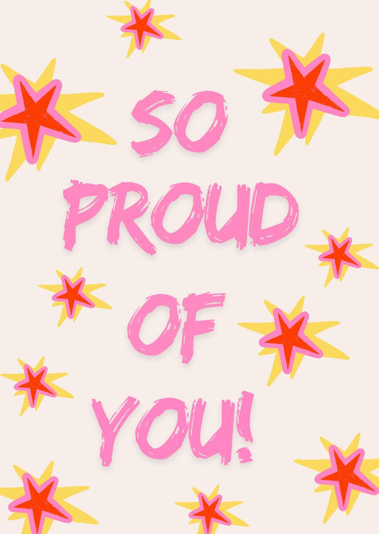 Wenskaart So Proud of You!