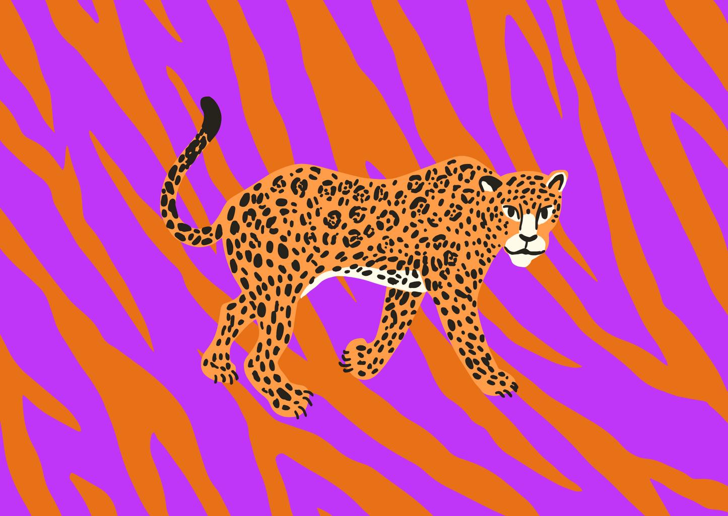 Wenskaart Wild Tiger