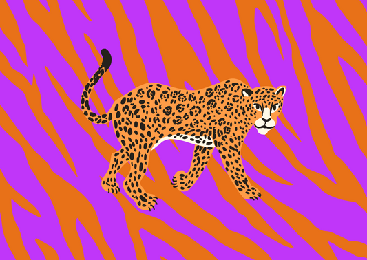 Wenskaart Wild Tiger