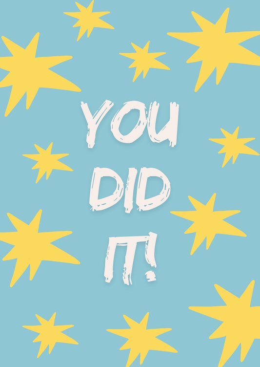 Wenskaart You did it!