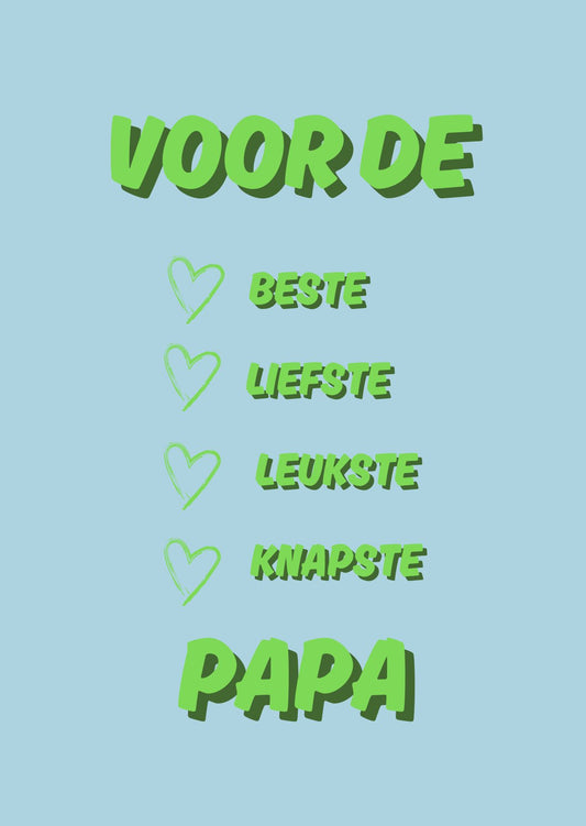 Wenskaart Beste papa