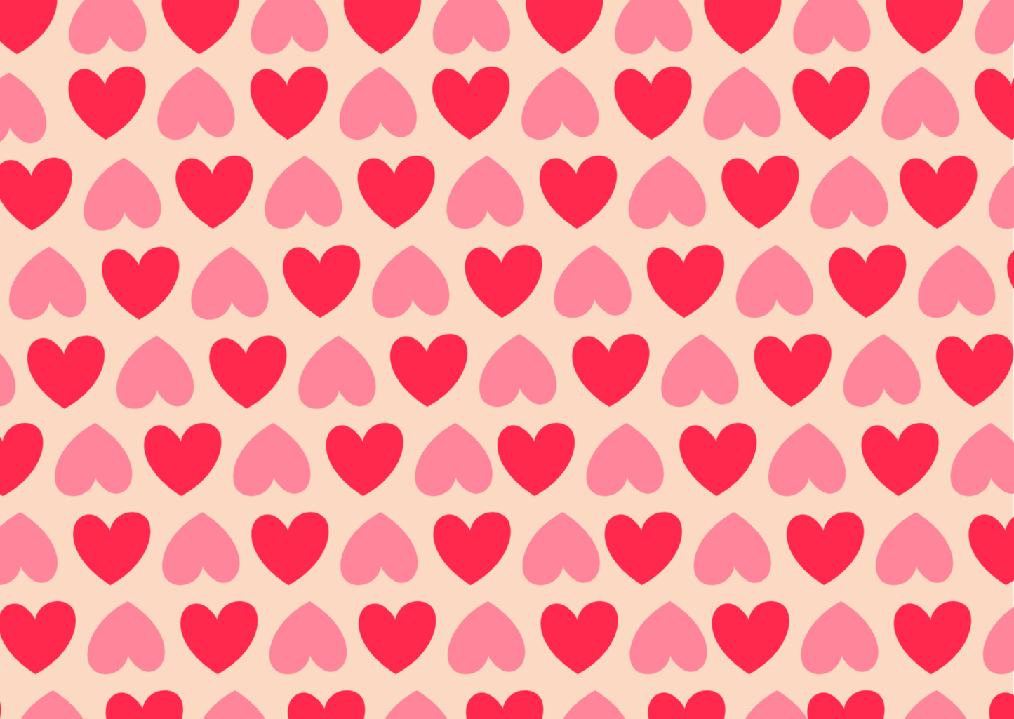 Wenskaart Hartjes roze