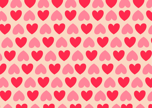 Wenskaart Hartjes roze