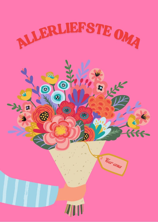 Wenskaart Allerliefste oma