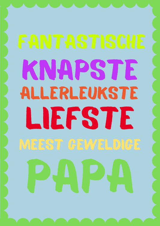 Wenskaart Allerleukste papa