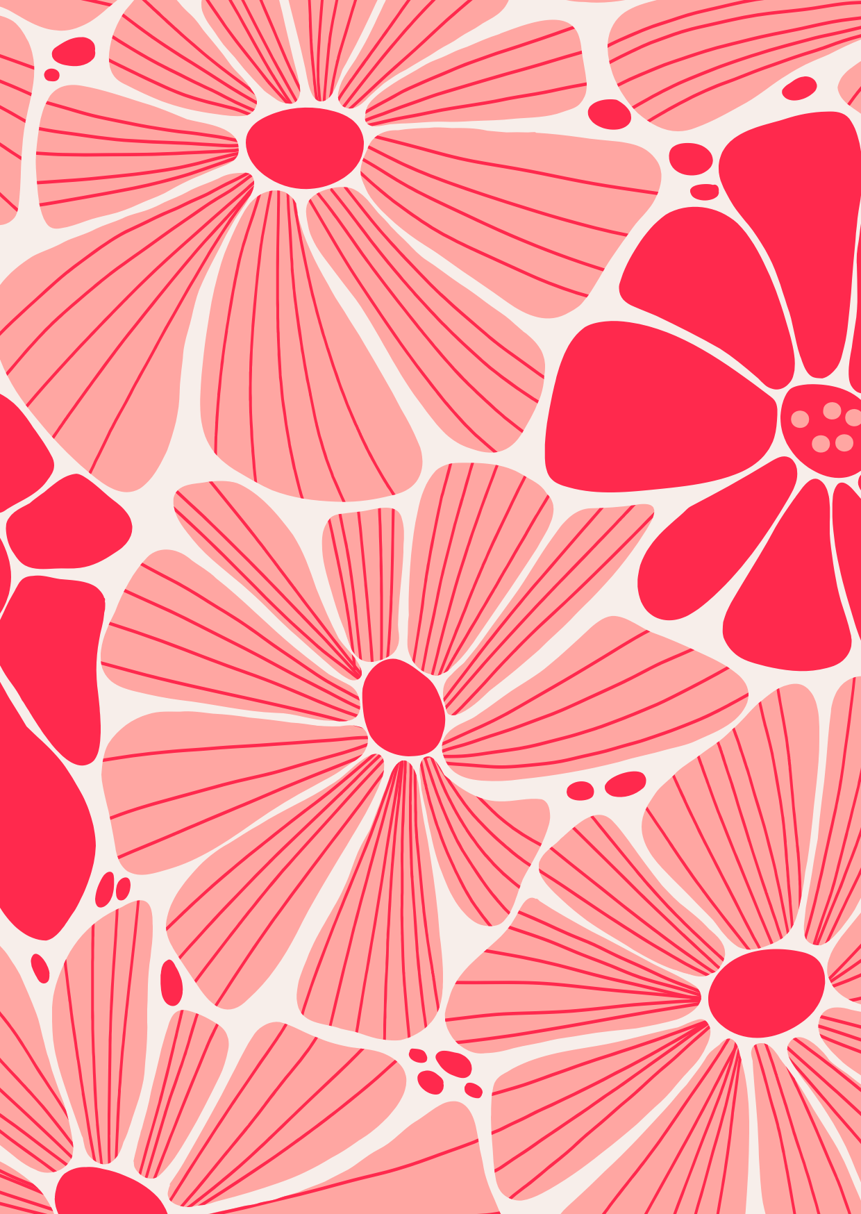 Wenskaart pink flowers