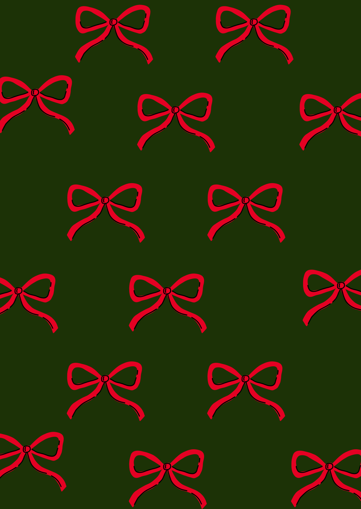 Wenskaart kerst strikjes