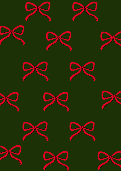 Wenskaart kerst strikjes